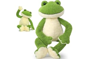 MorisMos Rana Peluche Grande, 60cm Peluche Kawaii, Peluche Animali, Divertente Giocattolo Rana Verde, Cuscino Decorazione Regali di Compleanno Natale per Ragazze Ragazzi