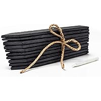 Amazy Schiefer Pflanzenschilder Set L (10 Stück) inkl. Kreidestift zum Beschriften – Der rostfreie Gartenstecker – Für…
