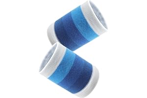 GUKASXI Schweißbänder 2 Stück Sport Wristbands Schweißband Handgelenk Fitness Schweißband Arm Absorbierende Schweißbänder Handgelenk für Herren Damen Fußball Basketball Fitnessstudio