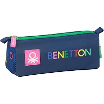 Benetton Federmäppchen Mit Reißverschluss – Lila, 21x7x8 Cm, Robustes Polyester, Ideal Für Schule & Büro