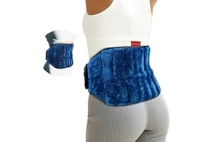 Comfytemp 9x47inch Microwavable Heating Pad for Back Pain Relief and Cramps, 2.5LB Microwave Wheat Bag Wearables Moist Heat Therapy Gifts for Sciatica, Waist, Stomach, Hip, Muscle Aches, Warm Compress