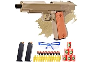 Spielzeug Pistole, TuKIIE Spielzeug-Schaumstoff-Blaster, Soft Foam Bullet Blaster Toy Gun mit Zielscheibe und Schutzbrille, für Sicherheitstraining oder Spiel, Geburtstags Geschenke für Kinder