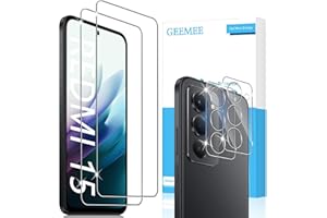 GEEMEE para Xiaomi Redmi 15 4G/5G Protector de Pantalla + Protector de Lente de cámara, 2+2 Piezas 9H Cristal Templado Película Vidrio Templado, HD Instalación Rápida Glass Screen Protector