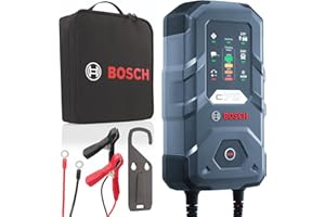Bosch C70 Batterieladegerät, 10 Ampere, mit Erhaltungsladungs-Funktion - Autobatterie-Ladegerät für 12 V / 24 V Blei-Säure-, AGM-, EFB-, Gel-, und SLI-Batterien