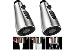 YOUNGSAY 2 Pezzi Ricambio Doccetta Lavello Cucina, 3 Modalità Ricambio Doccetta per Lavandino Cucina, G1/2 Anti-Spruzzo Doccetta Ricambio Cucina