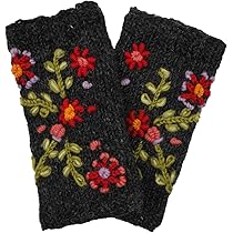 Pachamama Dames-oorwarmers van wol, met fleece gevoerd, handgebreid, schattig schaap, meerkleurig, eenheidsmaat, handgemaakt, Fair Trade