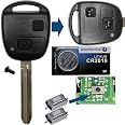 Auto Schlüsselgehäuse Für Chrysler/Jeep/Dodge – Inkl. Tastenfeld & CR2016 Batterie, Ohne Elektronik, Zum Austausch