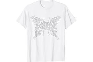 T-SHIRT DA DIPINGERE PER BAMBINI E COLORAZIONE Mandala a farfalla per bambini da dipingere e colorare Maglietta