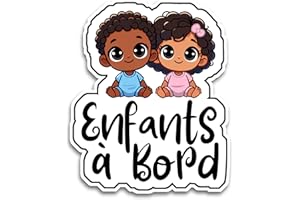 BRATIKI Autocollants Bébé à Bord Voiture, Enfants à Bord 16 x 13 cm, Stickers Bébé à Bord Résistants aux UV et Waterproof, Bébé a Bord Voiture Facile à Appliquer, Accessoire Bebe à bord Sécurité Voiture