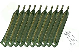 FLOCORO 10 lange Sandsäcke Silosäcke ungefüllt 27 x 120 cm inkl. Bindedrähte mit Griffloch grün Wasser- und Sturmsicherung für Trampolin, Camping, Garten. Sandsack Hochwasserschutz Silosandsäcke (10)