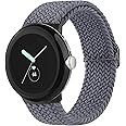 Elastic Strap for Google Pixel Watch/Pixel Watch 2 - Stretchy Adjustable Nylon Loop Braided Replacement Strap for Women & Men