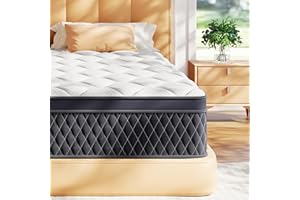 ELEMUSE Double Mattress 10.6 inch, Memory Foam Pocket Sprung Mattress 4FT6, Medium Firm Hybrid Mattress Double Bed, Zoned Coil Orthopedic Mattress with OEKO-TEX Certified(135x190x27cm)