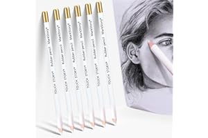 UICCVOKK 6 Stück Radierstift Radierer in Stiftform Radiergummi Zeichenstift Radiergummi zum Zeichnen Radierer für Künstler Skizzieren Malerei Zubehör für Skizzen und farbige Illustrationen