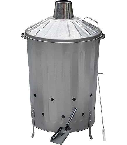 KetoPlastics 90 Litre 90L Extra Large Galvanised Metal Incinerator