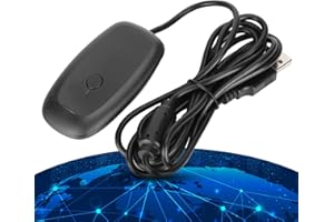 LONGZHUO Consola adaptadora del Controlador de Juegos inalámbrico del Receptor de PC para Microsoft Xbox 360