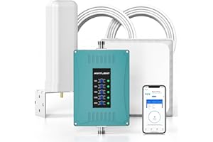 ANNTLENT Amplificateur de signal de téléphone portable répéteur 4G 3G 2G bandes 1/3/7/8/20