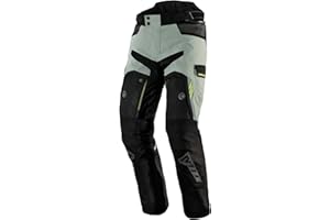 REBELHORN Pantalones de Motocicleta Patrol Materiales duraderos Cordura Hitena Superfabric Sympatex Membrane Protectores de Rodilla 7 Bolsillos Elementos Reflectantes