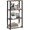 Tormeti DIY Standing Multipurpose Wall Shelf|Multipurpose Storage Shelves and Display Organizer with Utility Storage|4 Tier shelf (H- 108.3cm|W- 60cm|D- 29.5cm)
