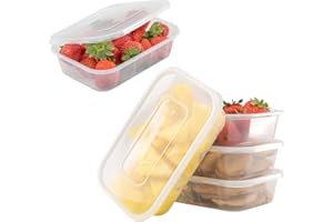 Coselena 50 Pcs Plastic Food Storage Containers - 500ml Microwaveable Food Containers - Reusable Takeaway Containers with Lids, Sandwich Box, Food Prep Containers with Lids for Indoor & Outdoor Use