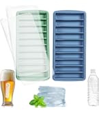 Set van 2 ijsblokjesbakjes, smalle waterfles met deksel, siliconen ijsbakjes aan de onderkant voor sportdranken en waterflessen, Whikskey-cocktails (willekeurige kleur Set van 2 ijsblokjesbakjes, smalle waterfles met deksel, siliconen ijsbakjes aan de onderkant voor sportdranken en waterflessen, Whikskey-cocktails (willekeurige kleur