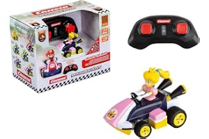 Carrera RC Mario Kart Mini RC Persika, För barn och vuxna, Pojkar & Flickor, Unik Originallicens, Omedelbar Körning Kul med R