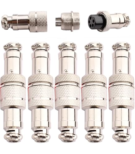 Connecteur Aviation GX16 Femelle 5 Broches - 16 Mm De Diamètre - Alliage De Cuivre - Pour Aviation, électronique, Mesure