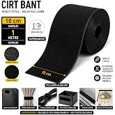 PAŞATEKS Siyah Cırt Bant 10 Cm x 1 Metre &ndash; Yapışkansız Velcro Bant &ndash; Dikilebilir Kanca Hav Bant Seti