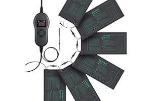 Luxbird Heizmatte mit Thermostat, 6 Heizmatten mit 1 Controller, Zimmergewächshaus Wärmematte 30 Watt, Eins-zu-viele-Steuerung, IP67 Wasserdicht, Größe der Matte 52.7x25.4cm