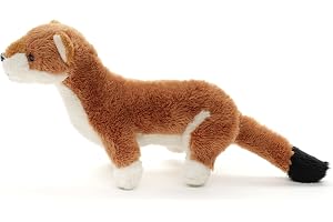Uni-Toys - Wiesel Plushie – 22 cm (längd) – plyschmård – plyschdjur, gosedjur