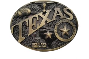 Xwest Hebilla de cinturón Modern Texas Brass Heritage Belt Buckle