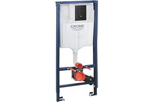 GROHE Solido 3 in 1 Set per WC sospeso (Rapid SL Element Frame 1,13 m con cassetta di scarico GD 2 6 l - 9 l, supporto a parete anteriore, piastra di scarico nero opaco), 388112430