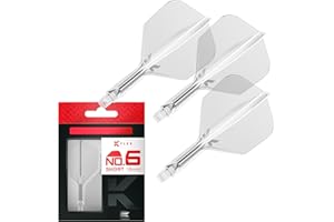 Target Darts Plumas y Cañas Integradas K Flex, No.6 | Paquete de 3 K-Flex - No.6, Kflex, Pluma y Caña Moldeadas Todo en Uno Longitudes: Corto, Intermedio y Medio | Accesorios Profesionales para Dardos