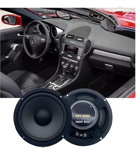 Altoparlanti Auto Coassiali Da 6 Pollici YH 600 - 2 Pezzi, 600W Massimo, Sensibilità 93dB, Perfetti Per Upgrade Audio