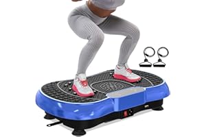 HOMEFITNESSCODE Vibration Platform with Rope Skipping, Whole Body Workout Vibration Fitness Platform Massage Machine for Training Shaping Home