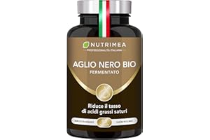 LABORATOIRES NUTRIMEA Aglio Nero Fermentato Biologico | Integratore Alimentare | 250 mg | Supporta la Circolazione | Antiossidante Naturale | 90 Capsule | Nutrimea