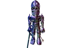 BACH AND BOUJEE 3D Printed Skeleton Knight Skeleton Figure with Removable Accessories Skeleton Halloween Decor Fantasy Worlds Party Supplies Table Decor Birthday Present for Gamer