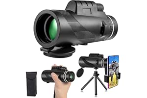 JOYEAK 80 * 100 High Power Monocular Telescope,Monoculars BAK4 Prism & IPX7 Waterproof,Compact Lightweight Monoculars for adults Bird Watching/Travel
