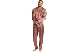 UNDERCOVER Męski satynowy tradycyjny guzik przez dopasowaną piżamę