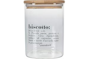 Villa d'Este Home Tivoli Barattolo biscotti 1L in vetro, coperchio in bambù, Victionary