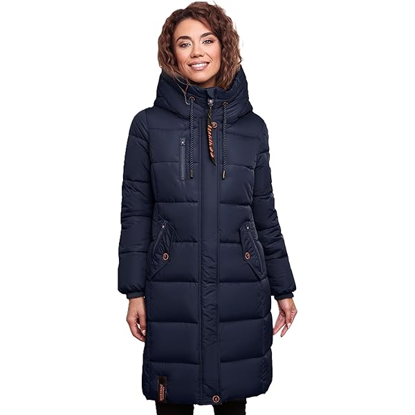 MARIKOO B814 Winterjas voor dames, parka, warm gevoerd
