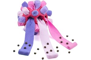 Yikko Schnüffelball für Hunde, Interaktives Tragbares Hunde Schnüffelspielzeug Schnüffelteppich Puzzle Spielzeug Slower Food Training für Kleine Mittelgroße Haustier (Rosa Lila)