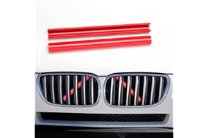 AggAuto 1 Pairec Inserts de calandre Compatible avec BMW X3 F25 G01/ X4 F26 G02/X5 E70 F15 G05/X6 E71 F16 G06/X7 G07 Accessoire(F25 G01, Rouge)