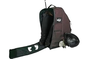Driver13 Sac à dos pour bottes d'équitation - Sac à dos Deluxe avec compartiment pour casque - Disponible dans de nombreuses couleurs