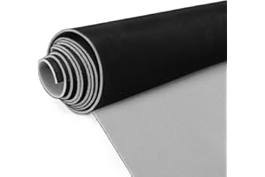 Wilaly Suede Headliner Fabric with Foam Backing Material - Automotive/Home Micro-Suede Headliner Flame Retardant Fabric for Car Replacement/Repair/DIY (Black 120 * 60 Inch)