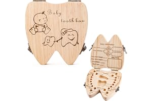shallyong Scatola Porta Dentini da Latte, Scatola Porta Dentini da Latte in Legno, Porta Dentini da Latte Bimbo, Scatolina Porta Dentini da Latte, per Bambini Regalo Di Memoria
