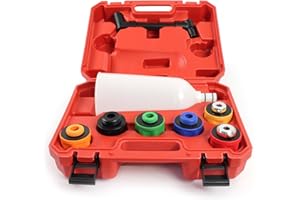 XPOtool Kit de Trémie de remplissage d’huile 8 pièces - avec Entonnoir, Bras rallonge et 6 adaptateurs M32, M35, M37, M42, 2 avec baïonnette - Remplissage moteur automobile