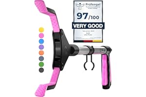 SLAH Pinza Recoge Objetos 32" Pinzas Largas Palo, Agarradores De Mano Para Discapacitados, Recogedores De Arena Para Adultos, Plegables, Giratorios De 360 Grados (ROSA, 82 Cm)