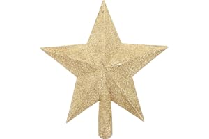 Oulii Pointe de sapin de Noël en forme d’étoile à paillettes Décoration de Noël