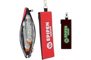 YOUSHARES Fluorescent EpiPen Carry Case - Epipen Carrier Emergency Medical Pouch, Portable Epipen Holder for Allergy Medicine Essentials & Diabetes(Fluorescent Red)