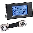 bayite DC 6.5-100V 0-100A LCD Display Digital Current Voltage Power Energy Meter Multimeter Ammeter Voltmeter with 100A Current Shunt